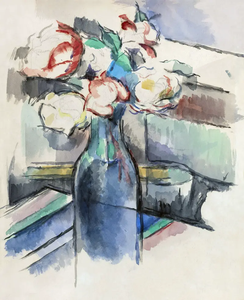 Paul Cezanne's Roses in a Bottle